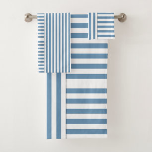 Blau striped badhandtuch set