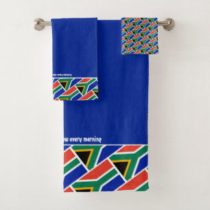 Blau SÜDAFRIKA FLAG Badhandtuch Set