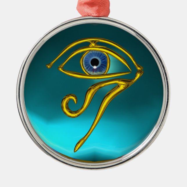 BLAU TALISMAN, Aquamarine Silbernes Ornament (Vorne)