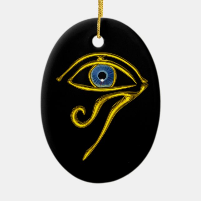 BLAU TALISMAN, schwarz Keramik Ornament (Vorne)