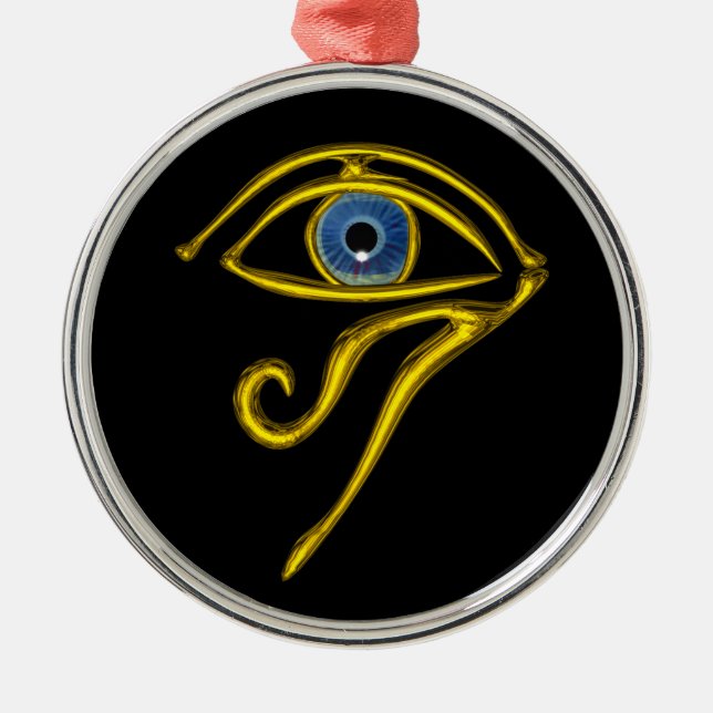 BLAU TALISMAN, schwarz Silbernes Ornament (Vorne)