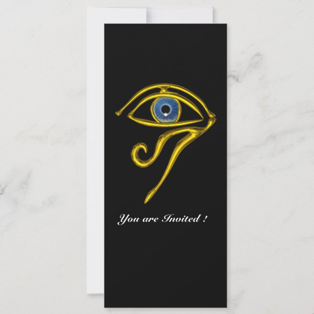 BLAU TALISMAN, schwarz und weiß Einladung (Vorderseite)