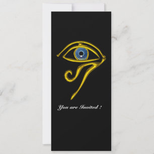 BLAU TALISMAN, schwarz und weiß Einladung