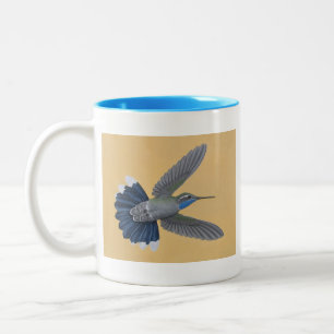 Blau-throated Kolibri Zwei-Ton Tasse