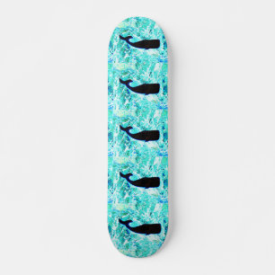 Blau Thunder_Cove der schwarzen Wale Skateboard