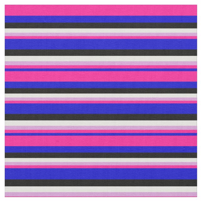 Blau, tiefrosa, pflaumenfarben, hellzyanisch und s stoff (Nahaufnahme)