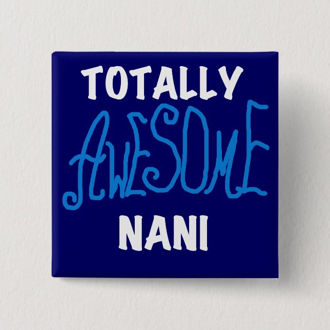 Blau total fantastische Nani T - Shirts und Button (Vorderseite)