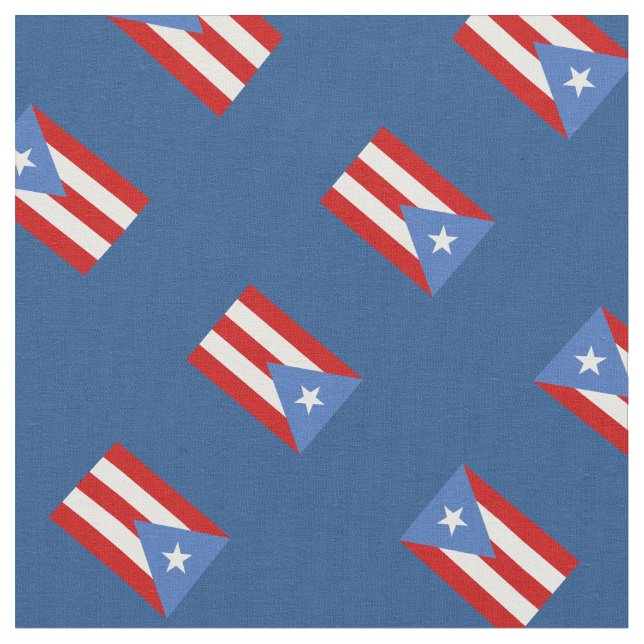 Blau: Traditionell: Flagge von Puerto Rico Stoff (Nahaufnahme)