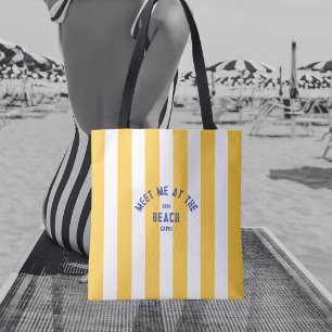 Blau trifft mich am Strand gelben Cabana Streifen