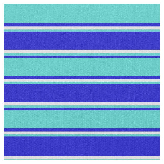 Blau, Türkis und Lavendel-Muster Stoff (Nahaufnahme)