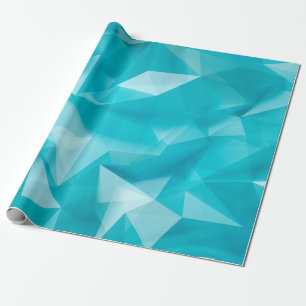 Blau, türkisfarbener Hintergrund mit Kristallen, D Geschenkpapier