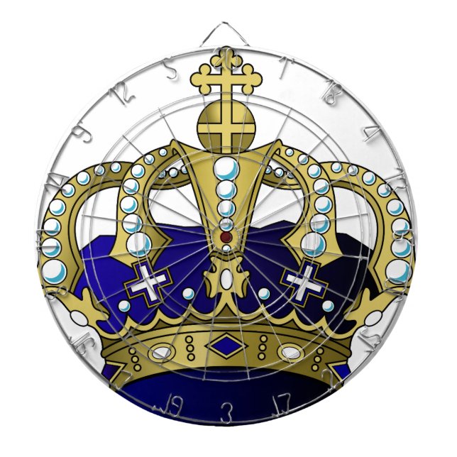 Blau-u. Goldkönigliche Krone Dartscheibe (vorne)