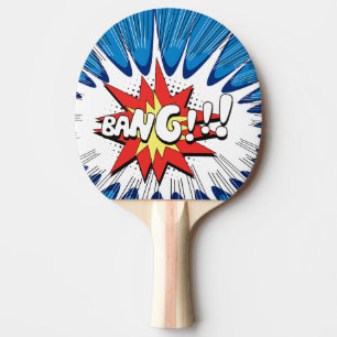 Blau u. Rot hat Comic-Explosions-personalisierten Tischtennis Schläger
