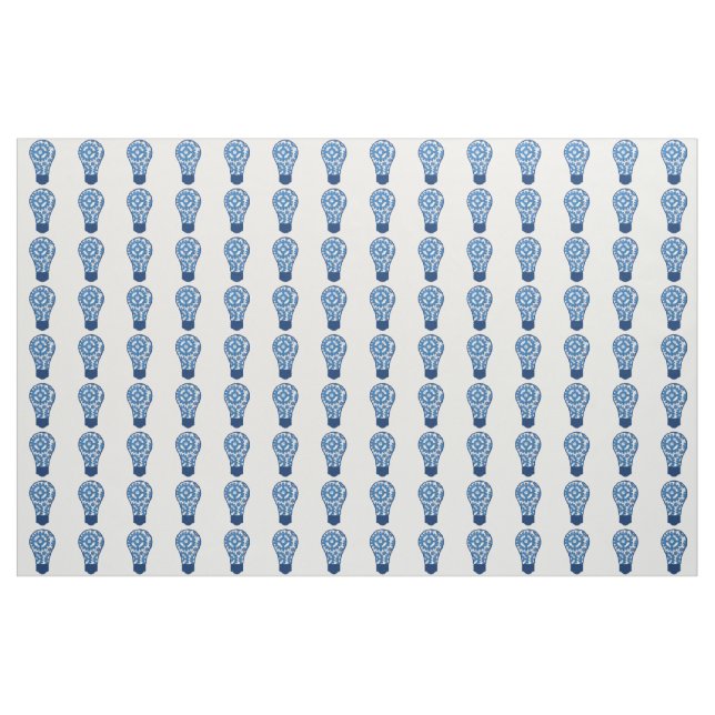 Blau übersetzt Glühlampe Stoff (Yard (91,4 cm))