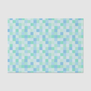 Blau-und Aqua-Blau-Quadrat-Seidenpapier Seidenpapier