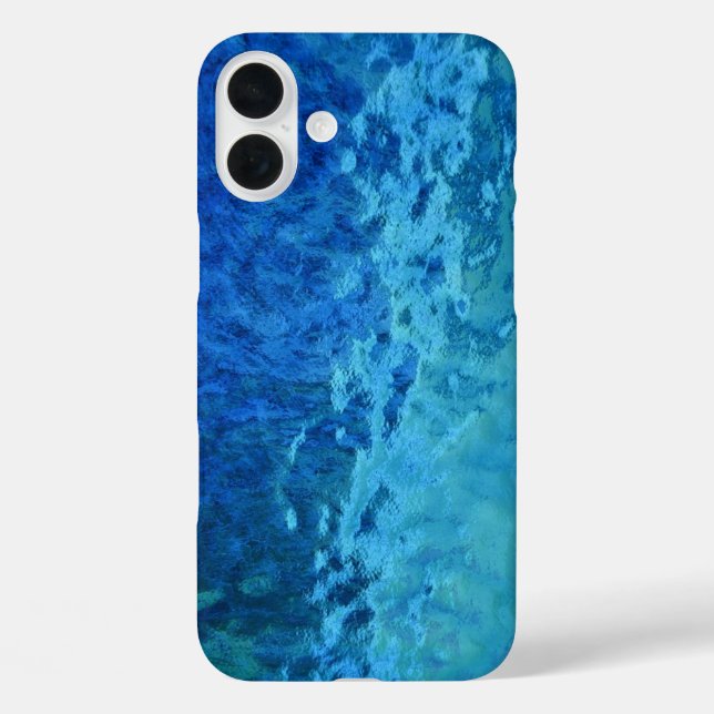 Blau und Aqua-Hartglas Case-Mate iPhone Hülle (Rückseite)