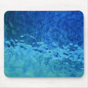 Blau und Aqua-Hartglas Mousepad