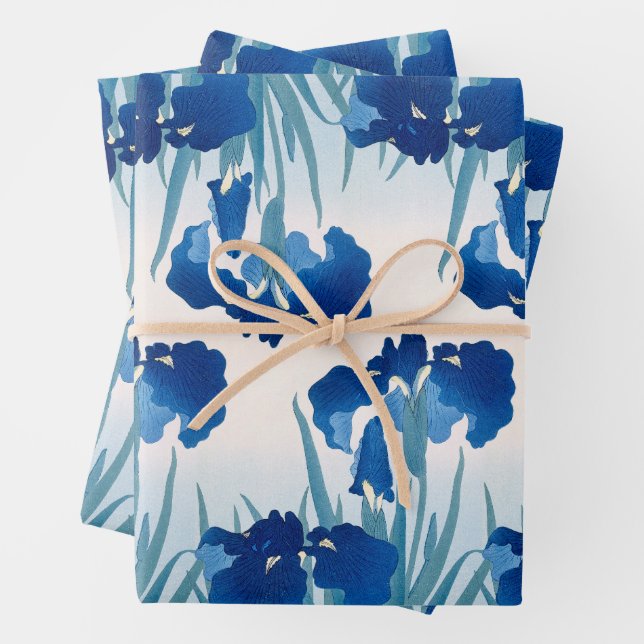 Blau und Aquamarin Irische Geschenkpapier Set (Beispiel)