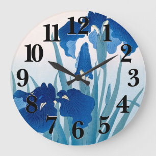 Blau und Aquamarin Irische Große Wanduhr
