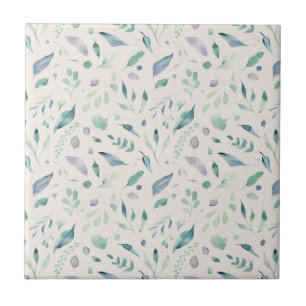 Blau und Aquamarin Verlassen Keramik für benutzerd Fliese