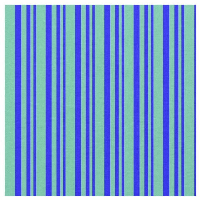 Blau- und Aquamarine-Muster Stoff (Nahaufnahme)