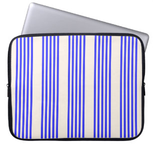 Blau und Beige, fünf Streifen Laptopschutzhülle