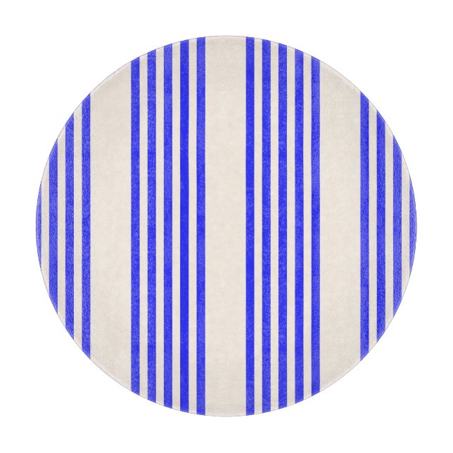 Blau und Beige, fünf Streifen Schneidebrett (Vorderseite)