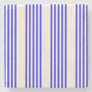 Blau und Beige, fünf Streifen Steinuntersetzer