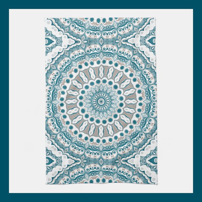 Blau und Beige Mandala-Musterdesign Geschirrtuch (Von Creator hochgeladen)