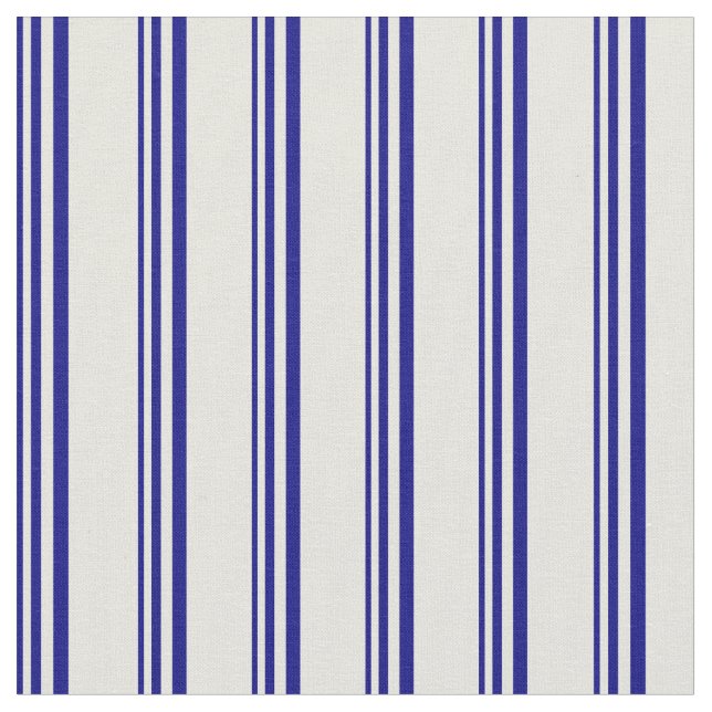 Blau- und Beigefarbenes Muster Stoff (Nahaufnahme)