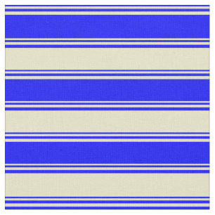 Blau und blasses Goldenrod/Linse Muster Stoff
