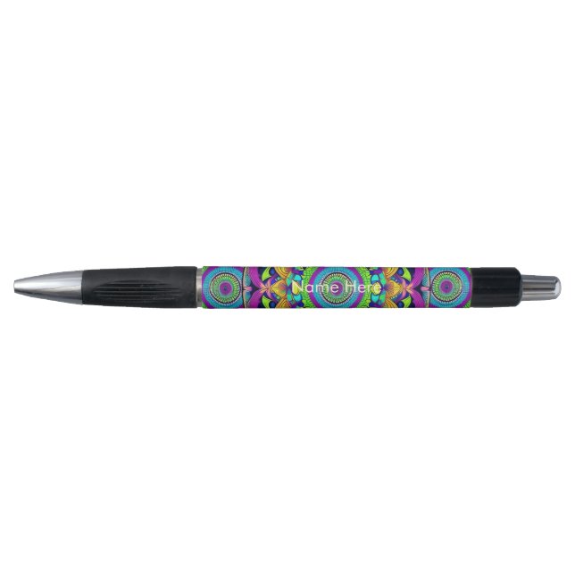 Blau und Bold Mandala Pen Kugelschreiber (Vorderseite)