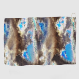 Blau und braun färbte Textur in rauem Holz Golfhandtuch