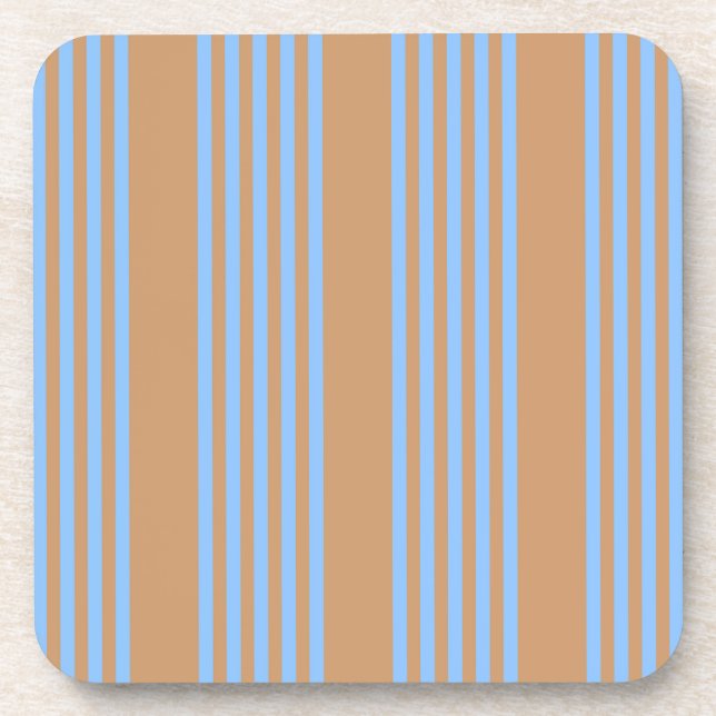 Blau und braun, fünf Streifen Getränkeuntersetzer (Vorderseite)