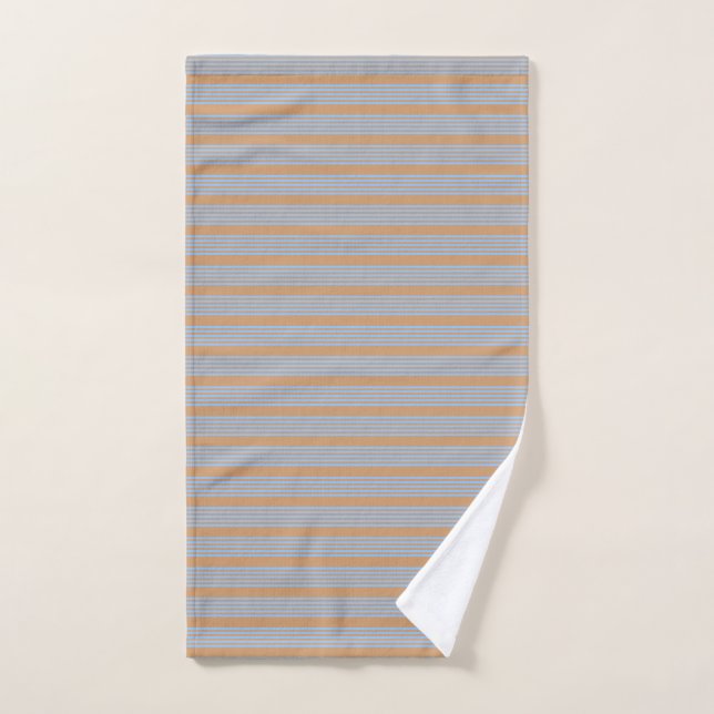 Blau und braun, fünf Streifen Handtuch (Handtuch)