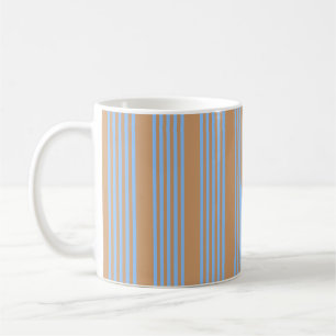 Blau und braun, fünf Streifen Kaffeetasse