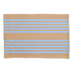 Blau und braun, fünf Streifen Kissenbezug