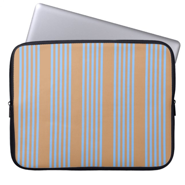 Blau und braun, fünf Streifen Laptopschutzhülle (Vorderseite)