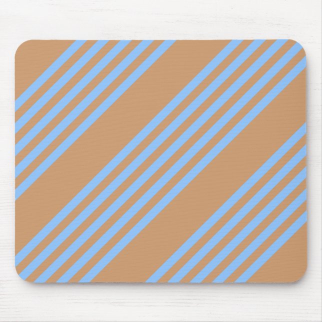 Blau und braun, fünf Streifen Mousepad (Vorne)