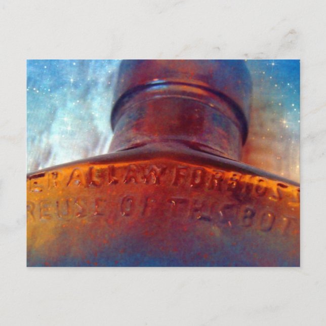 Blau und Braun Postkarte (Vorderseite)