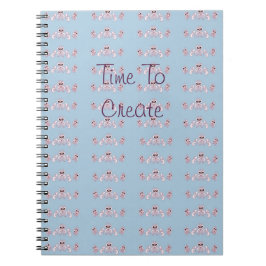 Blau und Cranberry Notizblock