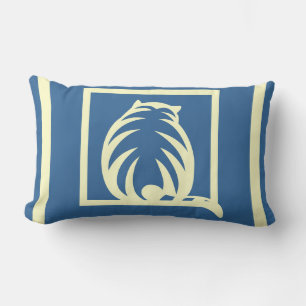 Blau und Creme CATS Modernes Kissen