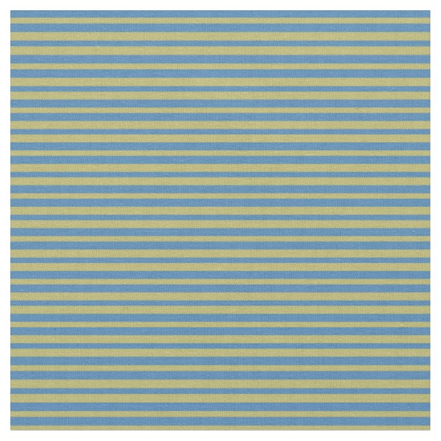 Blau und dunkel Khaki Streifen Muster Stoff (Nahaufnahme)