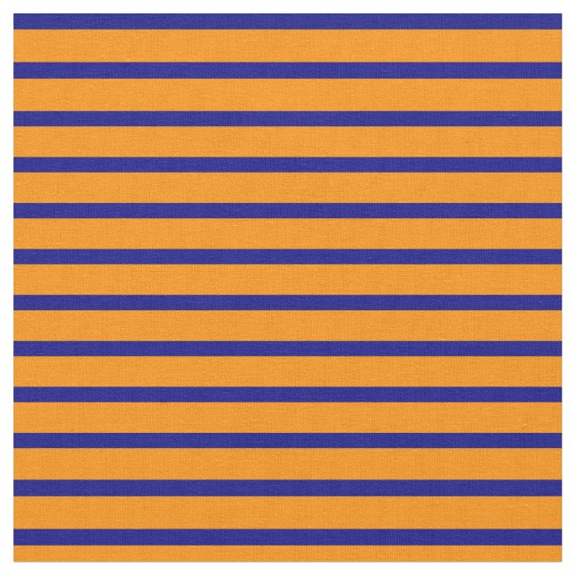 Blau- und dunkelorangefarbenes Muster Stoff (Nahaufnahme)