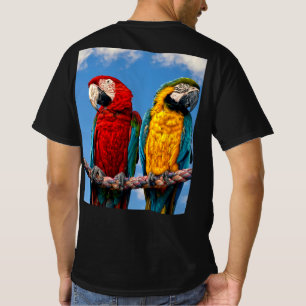 Blau und gelb, Ara und ein Rasierapparat T-Shirt
