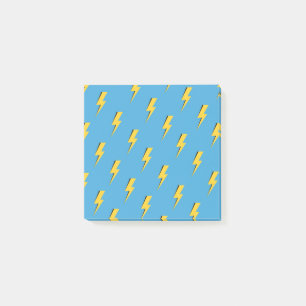 Blau und Gelb Blitz Frohe Rückkehr zur Schule Post-it Klebezettel