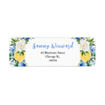 Blau und Gelb Blüten und Foliäres Brautparty