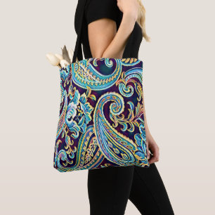 Blau und Gelb Dream Vintage Paisley