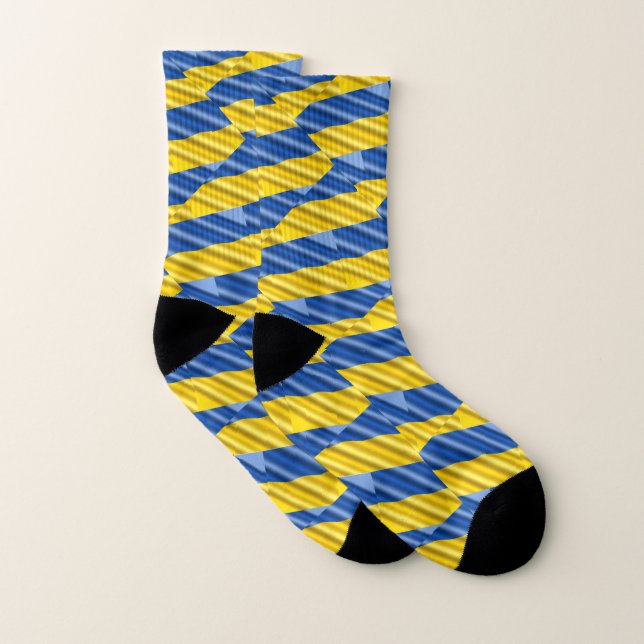 Blau und Gelb in der Ukraine Inspiriert Frieden An Socken (Paar)
