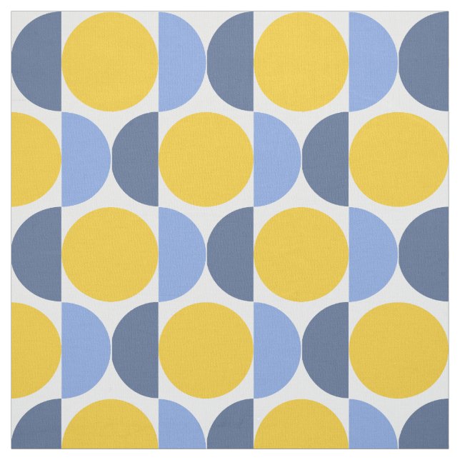 Blau und Gelb Moderne Geometrie Stoff (Muster)